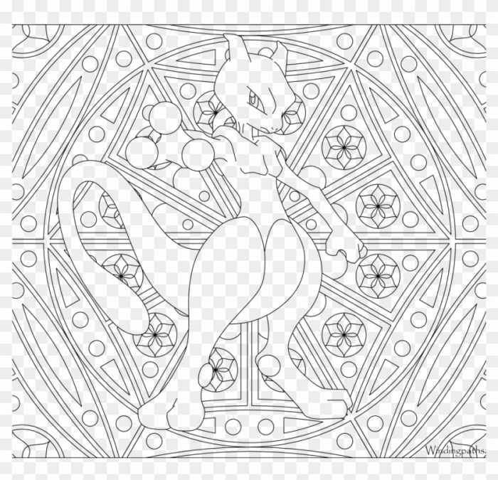 Coloring pages of mewtwo