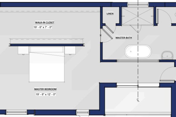 Master bedroom design floor plan