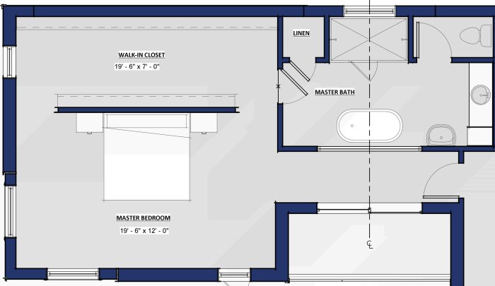 Master bedroom design floor plan