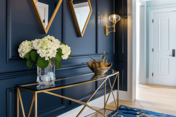 Navy blue bedroom design