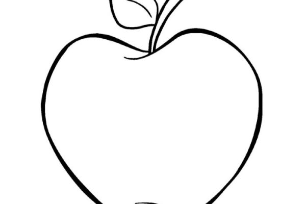 Apple coloring pages for kids