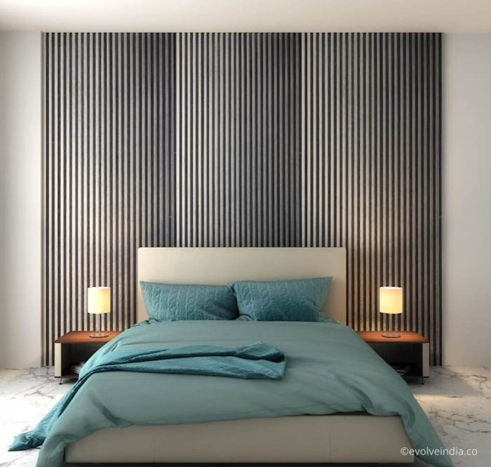 Back wall design for bedroom