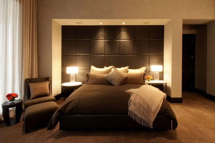 Dark brown bedroom design