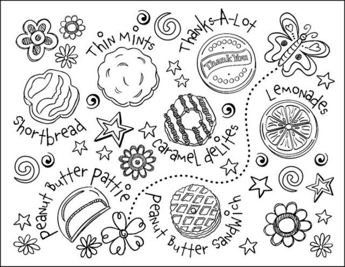 Coloring pages of cookies