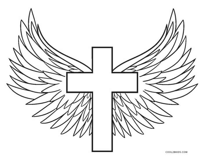 Cross coloring pages for kids