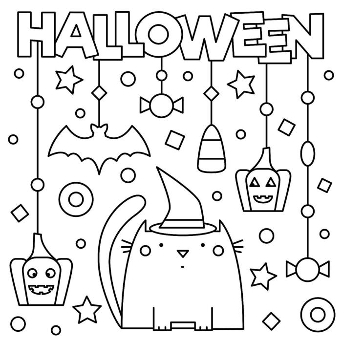 Halloween coloring pages kids