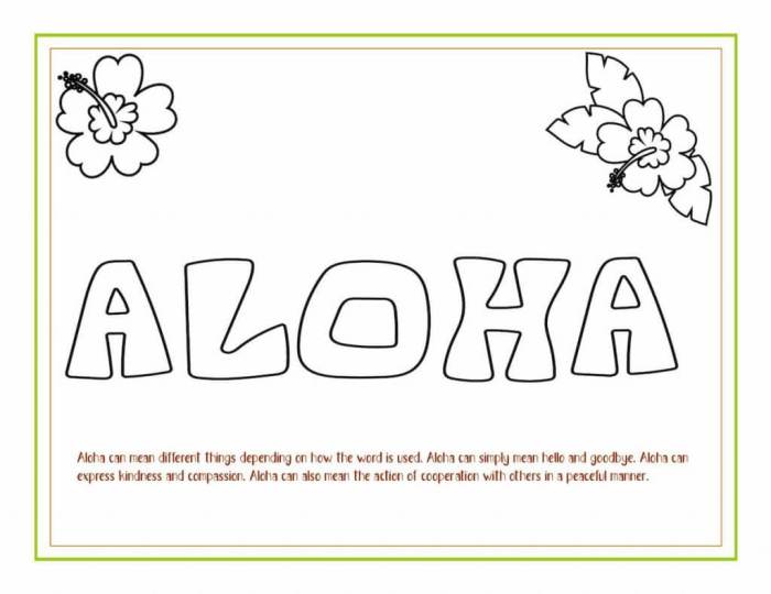 Hawaiian coloring pages for kids