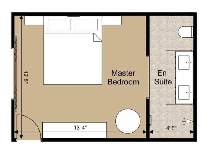 Master bedroom design floor plan