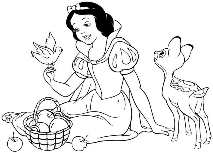 Coloring pages of snow white