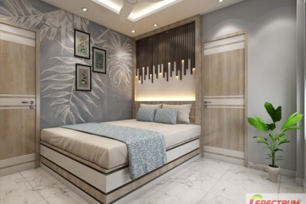 Interior design in small bedroom