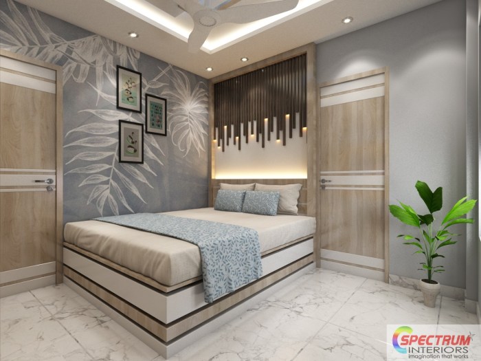 Interior design in small bedroom