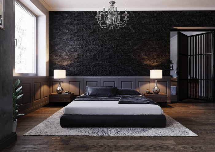 Black bedroom furniture design ideas