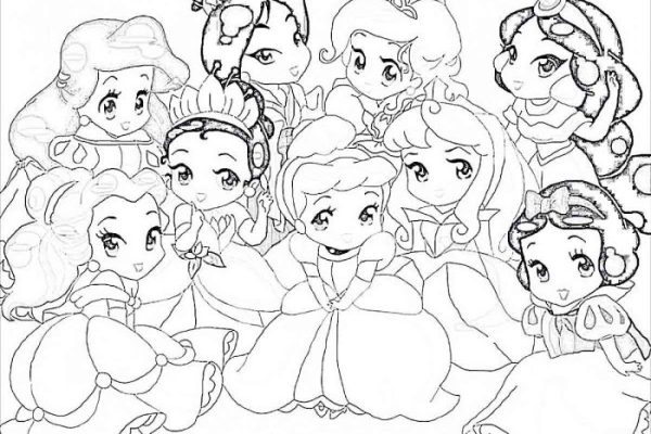 Disney princess coloring pages for kids