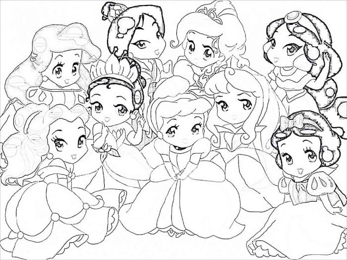 Disney princess coloring pages for kids