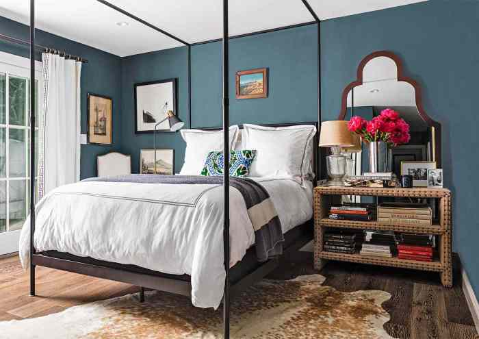 Blue green bedroom design