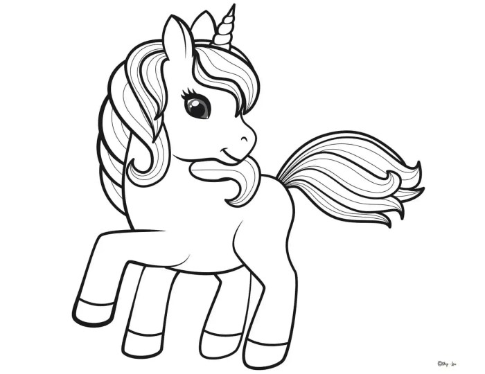 Free coloring pages for kids unicorn