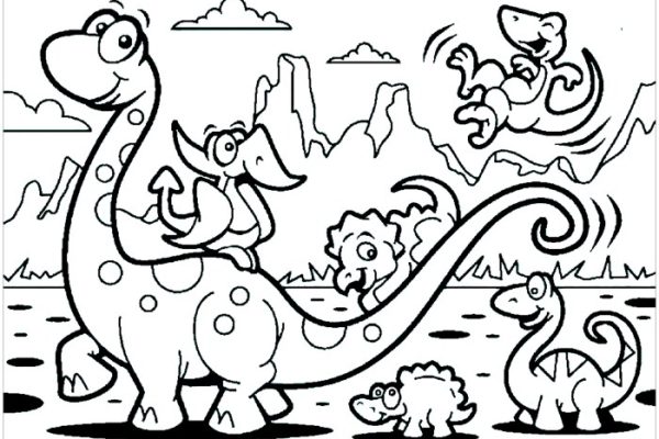 Dinosaurs colorare dinosauri dinosaures dinosaure toddlers printable dinossauros coloriages pour colorir coloringbay sheets stampare colorier maman gogo dinossauro promène tous