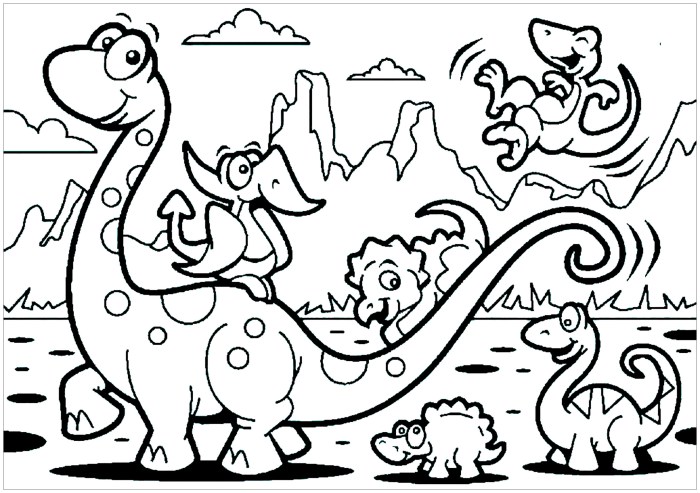 Dinosaurs colorare dinosauri dinosaures dinosaure toddlers printable dinossauros coloriages pour colorir coloringbay sheets stampare colorier maman gogo dinossauro promène tous