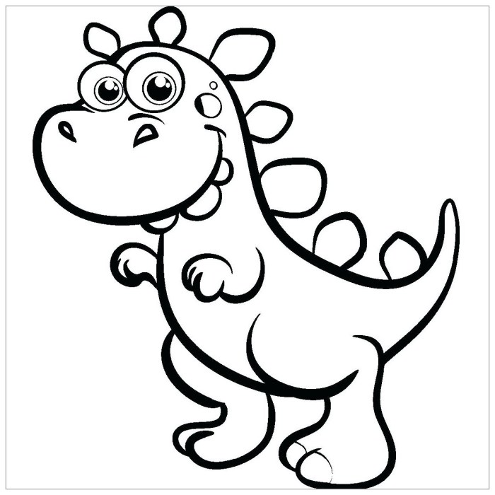 Kids dinosaur coloring page