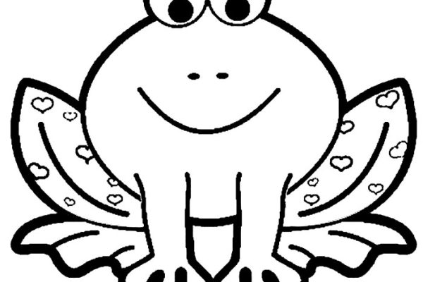 Coloring book pages of frogs