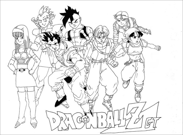 Coloring pages dragon ball z