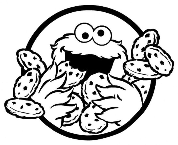 Coloring pages of cookies