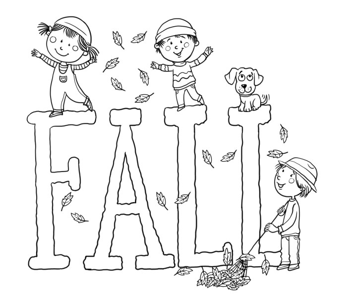 Free fall coloring sheets for kids