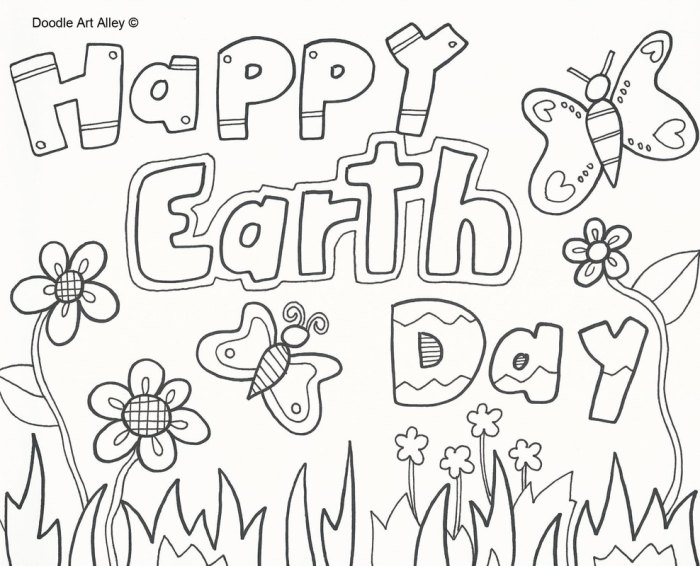 Earth day coloring page for kids