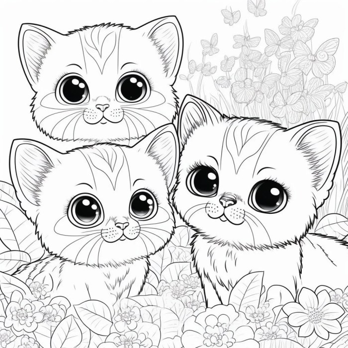 Coloring pages for kids cat