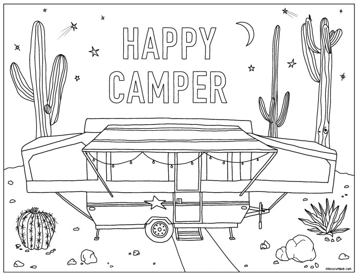 Camper coloring pages