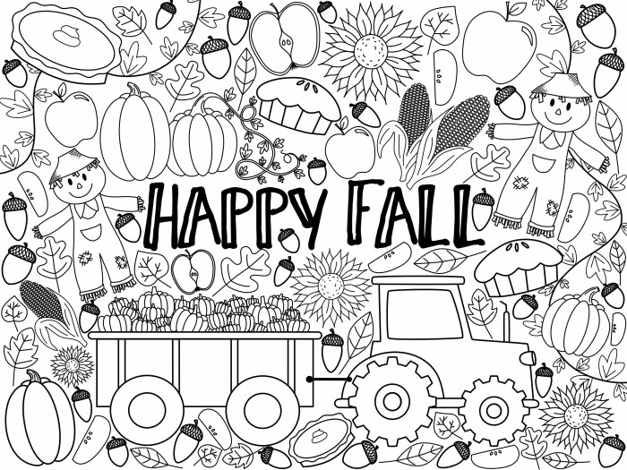 Coloring pages for kids fall