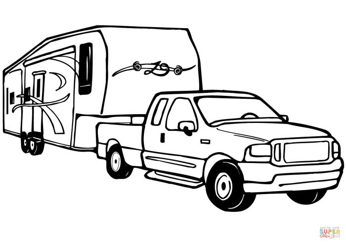 Camper coloring pages