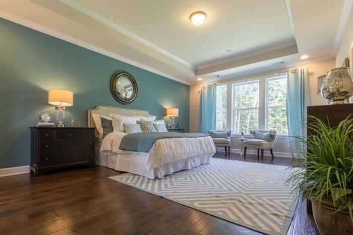 Teal bedroom design ideas