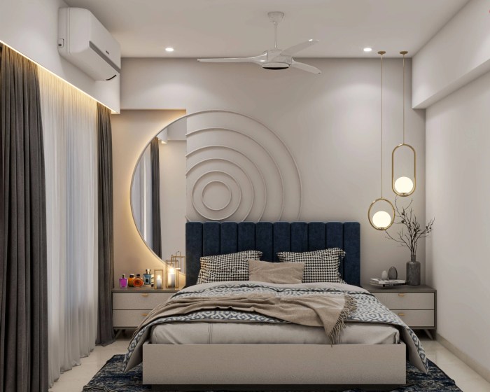 Interior design in small bedroom