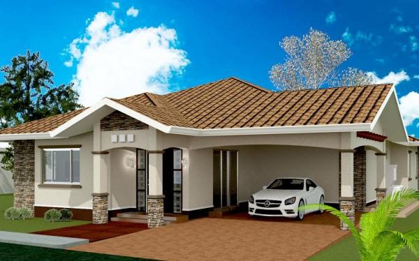 3 bedroom modern bungalow house design