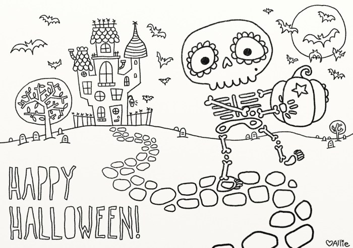 Kids halloween coloring pages printable