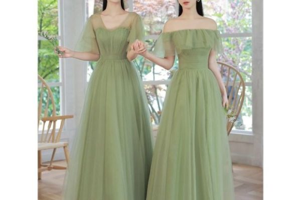 Wedding guest dresses sage green