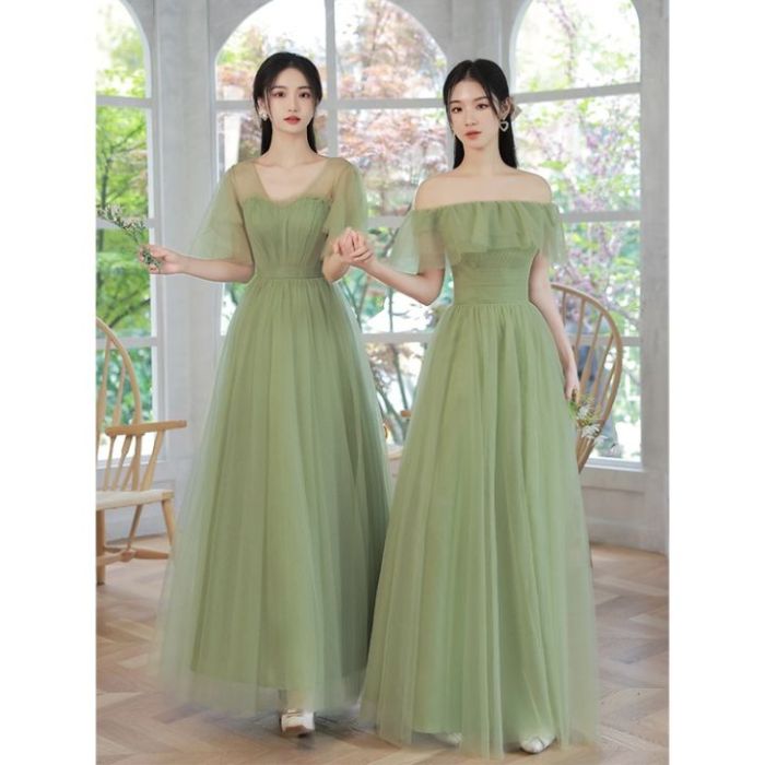 Wedding guest dresses sage green