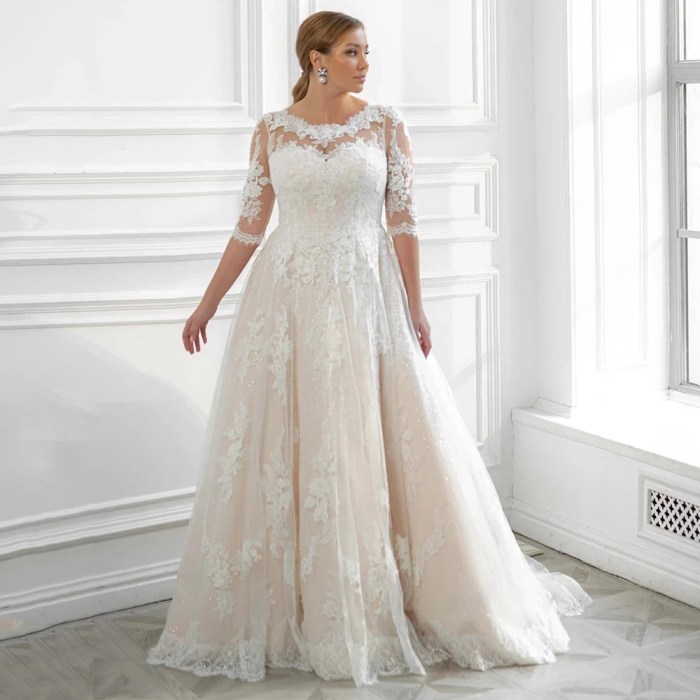 Aline wedding dress plus size