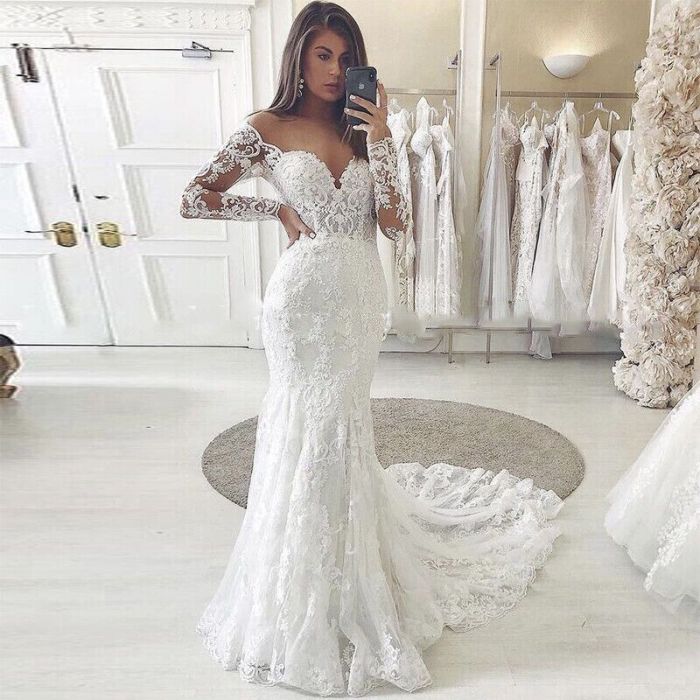 Wedding dresses with unique sleeves